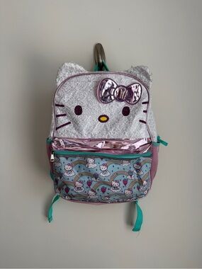 Hello Kitty Pink, Teal & Silver Kids Backpack with Bow